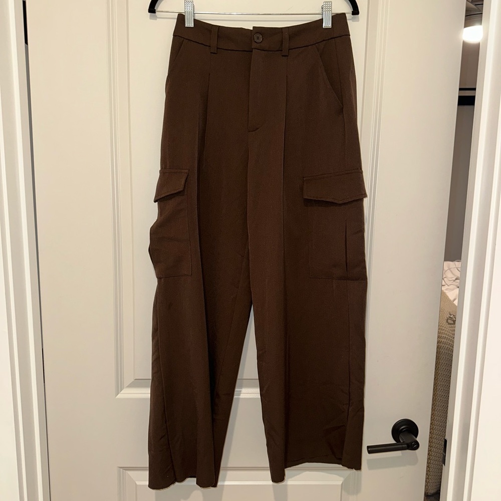 Ardene Dark Brown Cargo Pants for Men